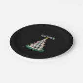 Feliz Navidog Christmas Dog T-Shirt, Funny Cute Xm Papieren Bordje (Gekanteld)