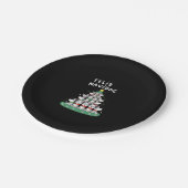 Feliz Navidog Christmas Dog T-Shirt, Funny Cute Xm Papieren Bordje (Gekanteld)