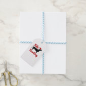 Feliz Navidog Dachshund Christmas Cadeaulabel (Met Touw)