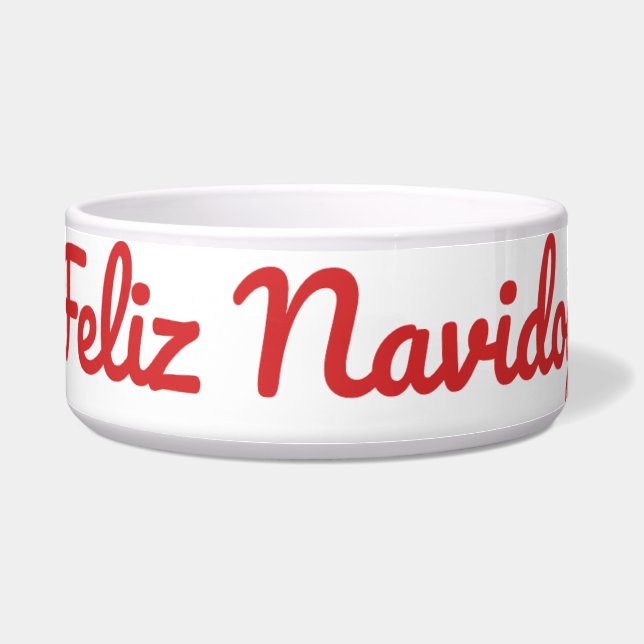 Feliz Navidog – Festive Pet Voerbakje (Voorkant)