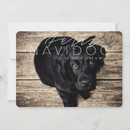 Feliz Navidog | Foto van de Vakantie Feestdagenkaart