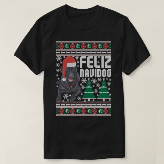 Feliz Navidog Funny Feliz Navidad Merry Christmas  T-shirt (Design voorkant)