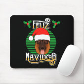 Feliz Navidog German Shepherd Dog Holiday Merry Ch Muismat (Met muis)