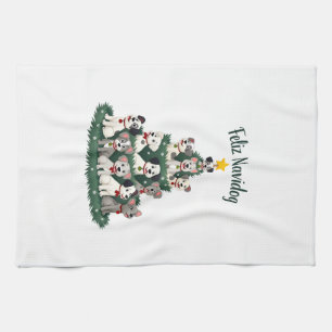 Feliz Navidog Kerst Dog T-Shirt, Grappige Cute Xm Theedoek