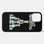 Feliz Navidog Kersthond T-Shirt, Funny Cute Xm Case-Mate iPhone Case (Achterkant (horizontaal))