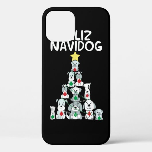 Feliz Navidog Kersthond T-Shirt, Funny Cute Xm Case-Mate iPhone Case (Achterkant)
