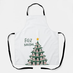 Feliz Navidog Kerstmis Hond T-Shirt, Grappige Cute Schort