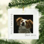 Feliz Navidog | Pet Foto Kerstboom Metalen Ornament