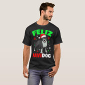 Feliz Navidog Pitbull Hond Lelijke Kersttrui T-shirt (Voorkant volledig)