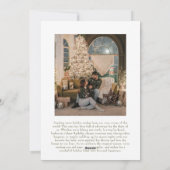 Feliz NaviDog Punny Huisdier Foto Kerst Kaart (Achterkant)