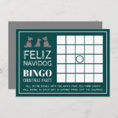 Feliz Navidog, Spaans Kerstfeest Bingo Kaart (Voorkant / Achterkant)