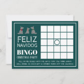 Feliz Navidog, Spaans Kerstfeest Bingo Kaart (Voorkant)