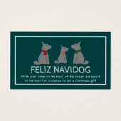 Feliz Navidog, Spaans kerstkaartje Visitekaartje (Voorkant)