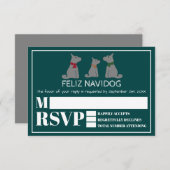 Feliz Navidog, Spaanse kerstpartij RSVP (Voorkant / Achterkant)