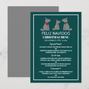 Feliz Navidog, Spaanse stijl Kerstmenu Kaart