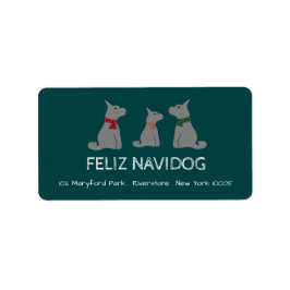 Feliz Navidog, Spaanse stijlkerst Etiket
