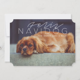 Feliz Navidog | Vakantie foto Feestdagenkaart