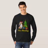 Feliz Navidog Welsh Corgi Santa Hat Kerstmis T-shirt (Voorkant volledig)