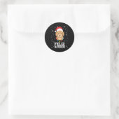Feliz Navidood Goldendoodle Labradoodle Ronde Sticker (Tas)
