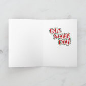 FELIZ NOGGY DOG by Jeff Willis Art Feestdagen Kaart (Binnen)