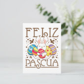 Feliz Pascua Gelukkig Pasen Spaans Briefkaart (Staand voorkant)