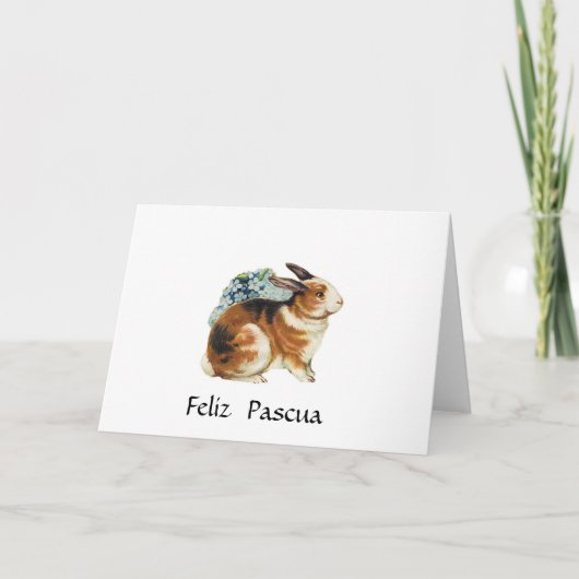 Feliz Pascua, Gelukkige Pasen in het Spaans Feestdagen Kaart (Voorkant)