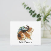 Feliz Pascua, Gelukkige Pasen in het Spaans Feestdagenkaart (Staand voorkant)