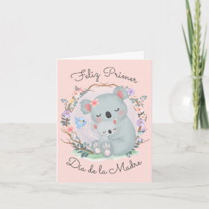 Feliz Primer Dia de la Madre Opgevouwen Wenskaart Kaart