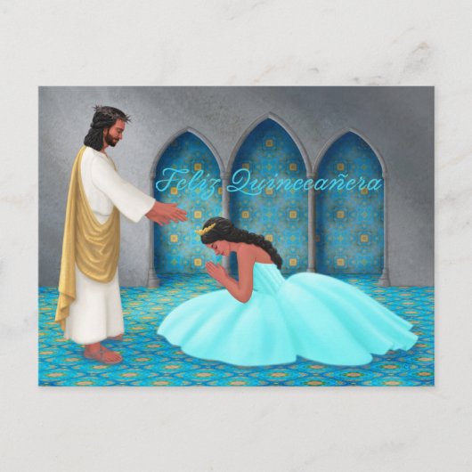 "Feliz Quinceañera." Ansichtkaart Briefkaart (Voorkant)