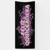 Feliz Quinceanera Spandoek (Verticaal)