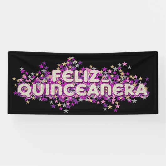 Feliz Quinceanera Spandoek (Horizontaal)