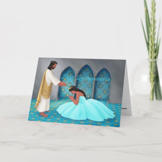 "Feliz Quinceañera." Wenskaart Kaart (Voorkant)