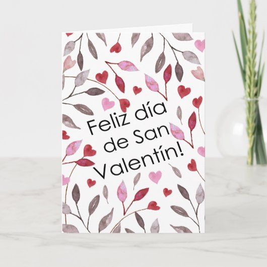 Feliz san valentin Tarjeta plegada Bedankkaart (Voorkant)