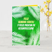 Feliz Semana Santa e Feliz Páscoa / Portugees Kaart (Gele Bloem)