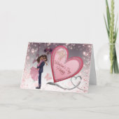  feliz Valentin de Torre Eiffel Feestdagen Kaart (Voorkant)