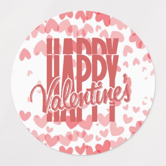  feliz Valentin variadas Labels (Design 1)