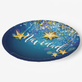 Felize Navidad Gold Stars Kerst Bord (Gekanteld)