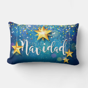 Felize Navidad Gold Stars Kerstmis Kussen