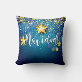 Felize Navidad Gold Stars Kerstmis Kussen