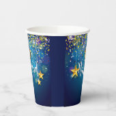 Felize Navidad Gold Stars Kerstmis Papieren Bekers (Links)