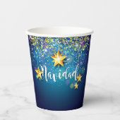 Felize Navidad Gold Stars Kerstmis Papieren Bekers (Voorkant)