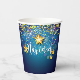 Felize Navidad Gold Stars Kerstmis Papieren Bekers