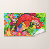 felkleurige papegaai bad handdoek (Handdoek)