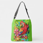 felkleurige papegaai crossbody tas (Achterkant)