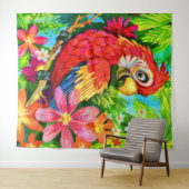 felkleurige papegaai wandkleed (In Situ (horizontaal))