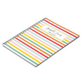 felkleurige regenboogstrips - school notitieboek (Linkerzijde)