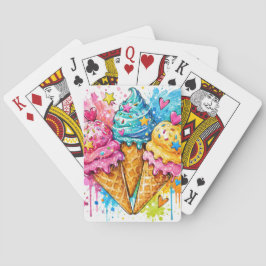 FELKLEURIGE ZOMER IJSCOMES POKERKAARTEN