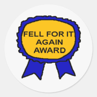 FELL FOR IT NOGMAALS AWARD STICKERS