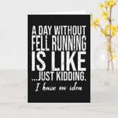 Fell Running Grappig Sportgift Kaart (Gele Bloem)