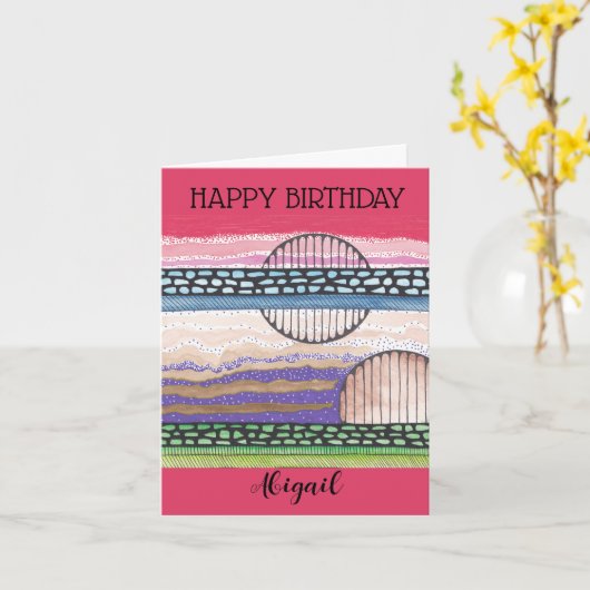 Fell Top Fantasy, gemengde media, jouw naam, verja Kaart (Gele Bloem)